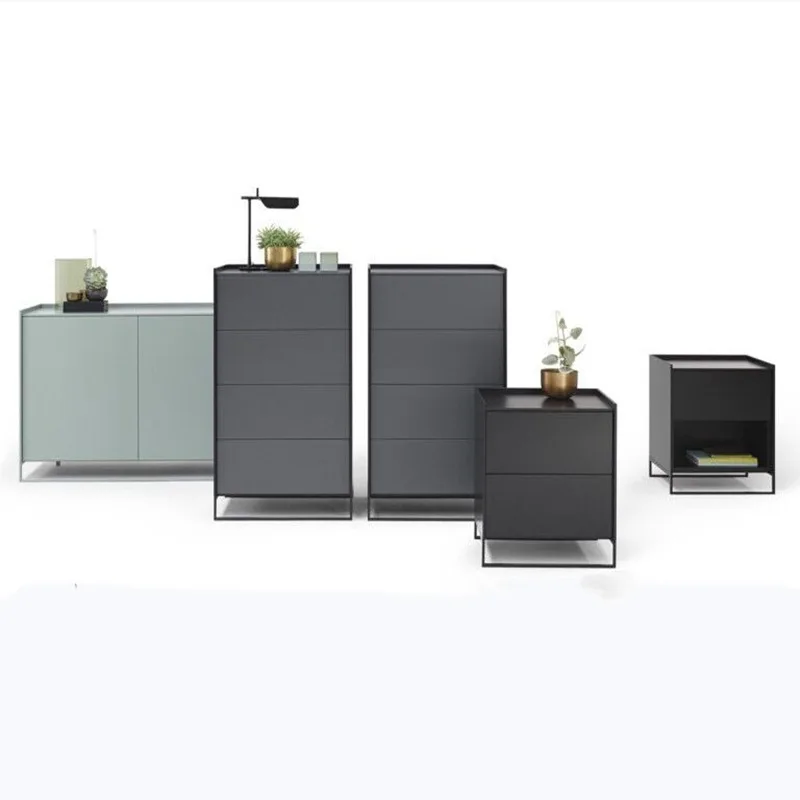 Cassettiera a tre cassetti laccata per pianoforte nordico, armadietto per ingresso personalizzato, moderno e minimalista, per camera da letto