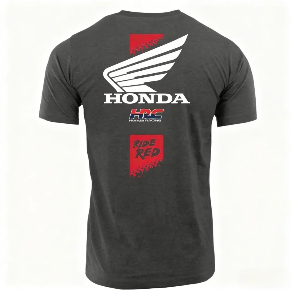 AliExpress Honda Men's and Women's T-shirt Summer New Cotton Tee Honda Gold Wing Racing Short-sleeved Spring Autumn Motorcycle Cycling Top