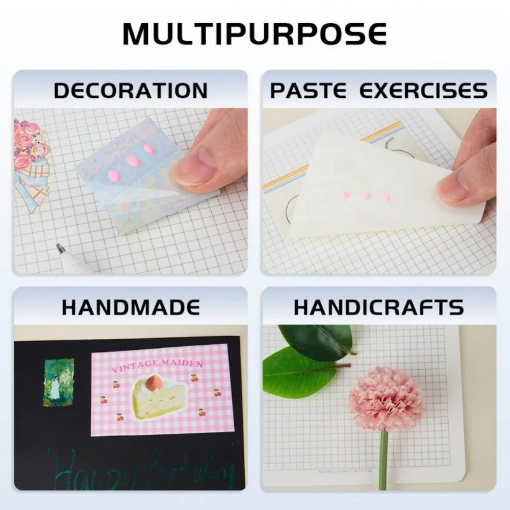 Pena Lem Kemasan Kartu Hisap Warna Macaron Lem Titik Buatan Tangan DIY Lem Cepat Kering Portabel Alat Tulis Sekolah & Kantor