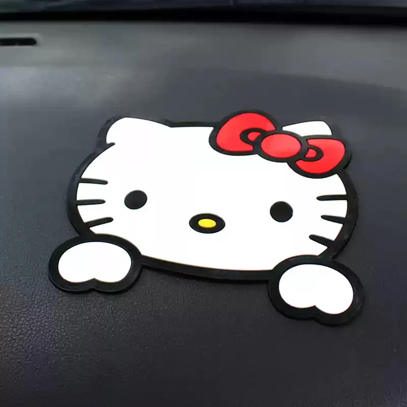 Kawaii Sanrio Hello Kitty Auto Anti-Rutsch-Matte KT rutschfeste Aufbewahrungsmatte Auto Innenverkleidung Armaturenbrett Geldbörse Telefonpad