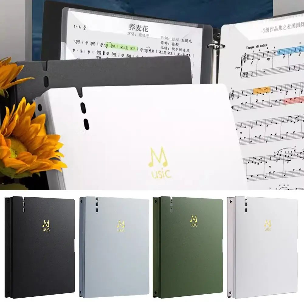 

PP Music Score Folder Loose-leaf with Index Post Guitar Sheet Music Book Folder A4 Storage Organizer Document Storage Organizer