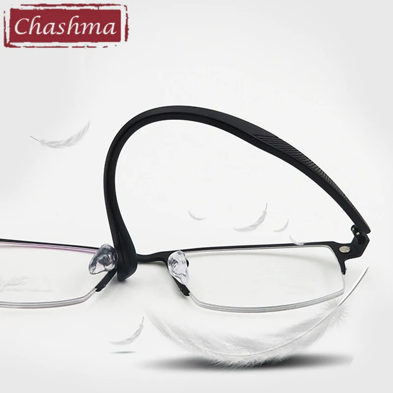 Chashma Prescription Glasses Frame Men Sunglasses Clips Lenses Magnet Eyewear for Recipe Half Frame 2 Clips Spectacles