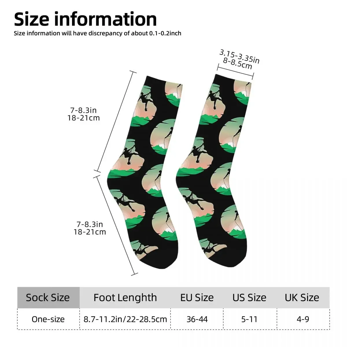 Climbing Rock Climber Rock Climbing Mountains Socks High Quality Stockings All Season Long Socks for Man's Woman Christmas Gifts