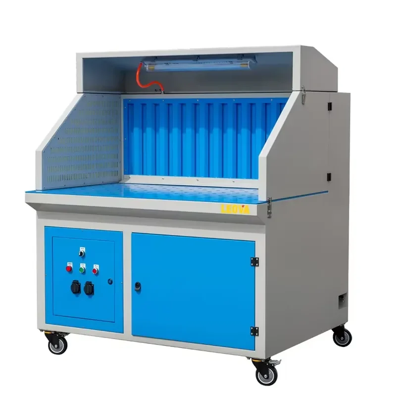 New Dust-Free Polishing Workbench Built-in Air Purifier Three Phase 2.2kW Industrial Ventilated Grinding Table for