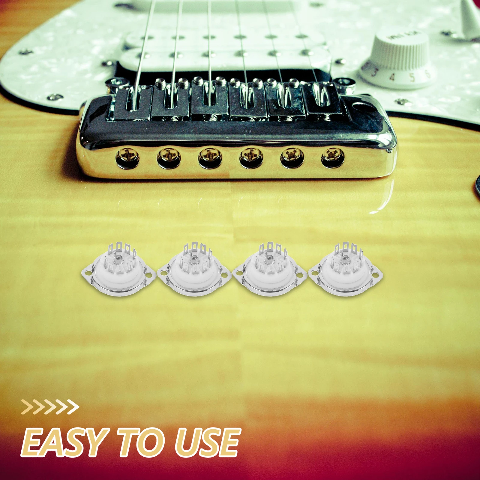 

4 Pcs Electronic Tube Holder Easy Installation Vacuum Socket 9-pin Base Silver Amplifier Sturdy Parts Audio