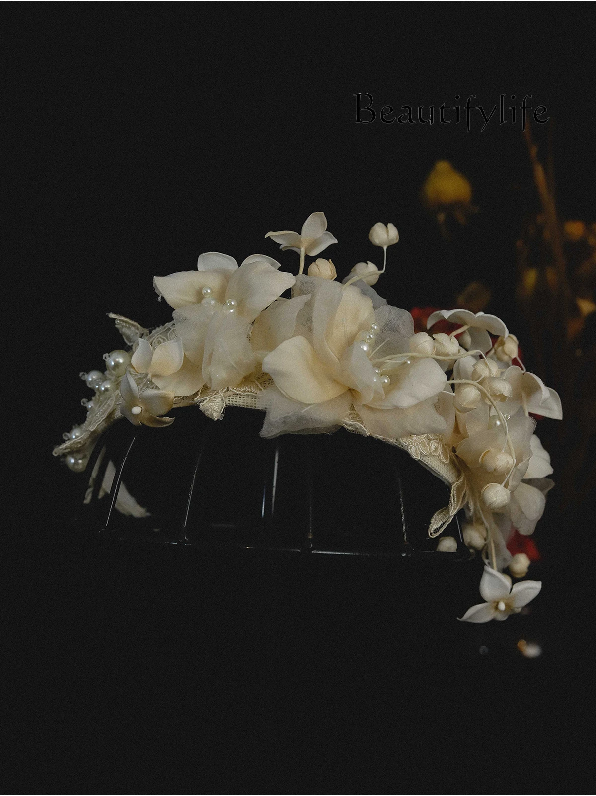 

Mori petal headband sweet wedding dress photo accessories