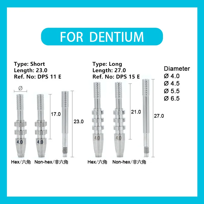 For Dentium Transfer Rod Replacement Body Protective Cap Titanium Column Rod