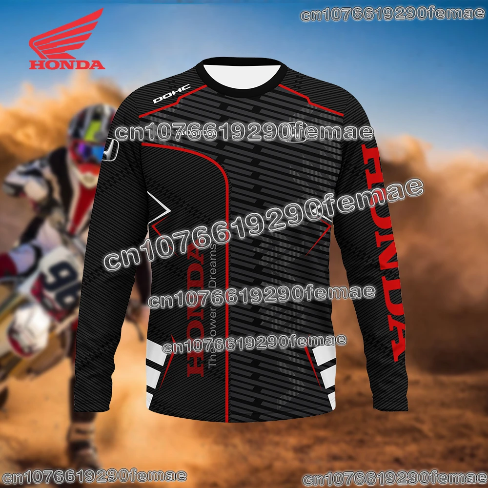 

Honda Motorcycle Jersey Long Sleeve for Off Road Adventure Quick Dry and Breathable Top Ideal for Racing and Mountain Biking