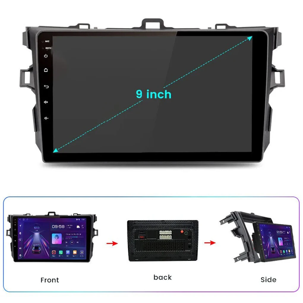 2din Android Car Radio Multimedia Video Player For Toyota Corolla 2009-2013 32G Android 13 Car Stereo Radio GPS Navi BT Carplay