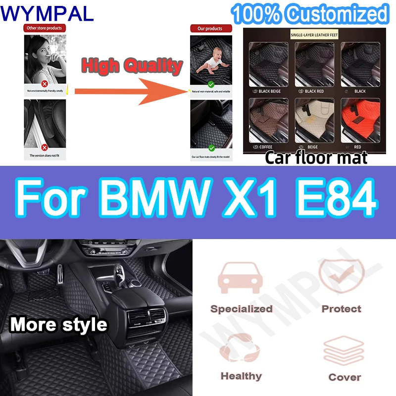 

Luxury Custom auto Car floor mats for BMW X1 E84 2010 2011 2012 2013 2014 foot Pads automobile carpet cover accessories