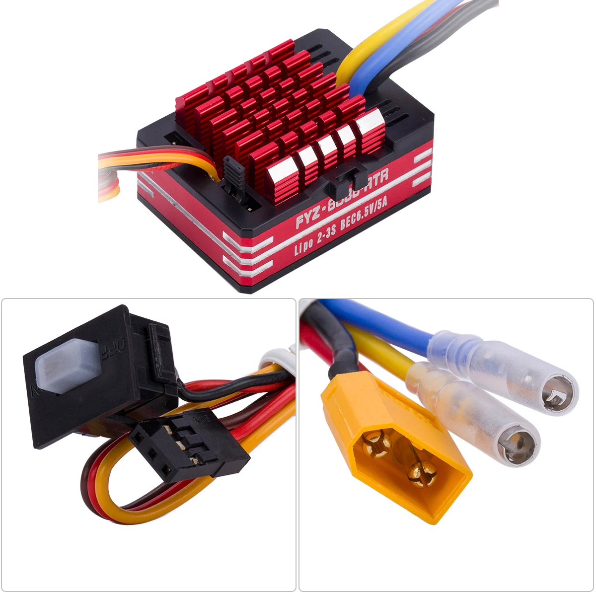 80A ESC Waterproof Brushed Electronic Speed Controller for 1/10 RC Crawler Car Axial TRX4 SCX10 CAPRA VS4-10 MST LCG