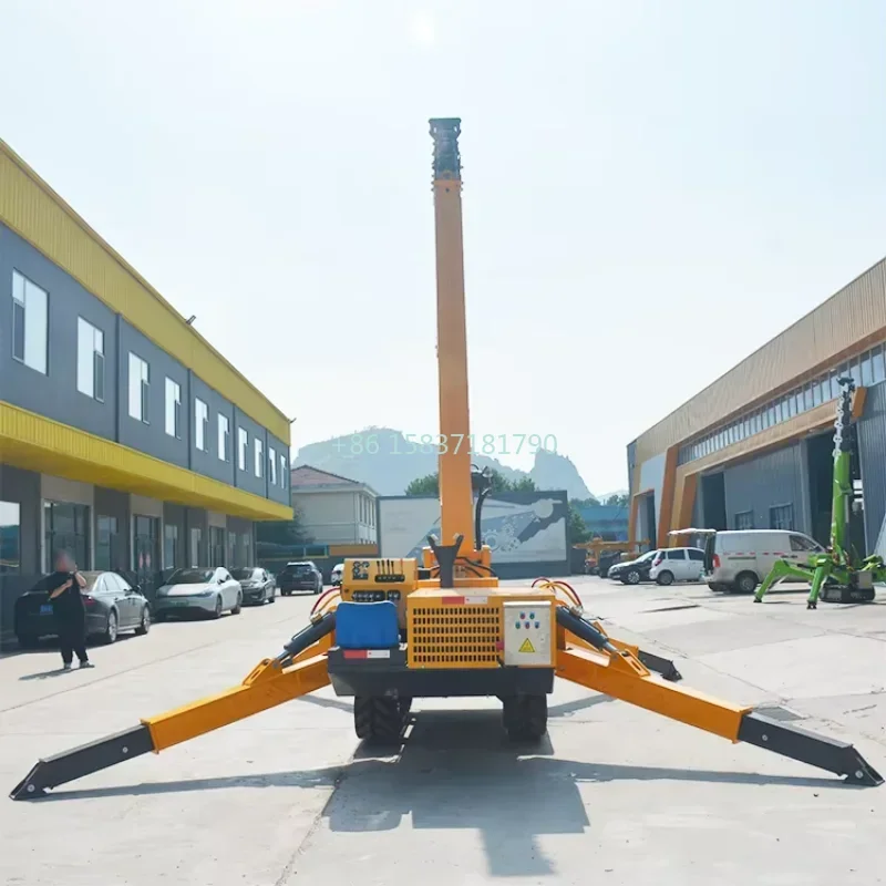 YG Mobile Spider Crane 3 Ton 5 Ton 8 Ton Telescopic Boom 360 Degree Mini Crawler Hydraulic Spider Crane Lifting 14m with Fly Jib