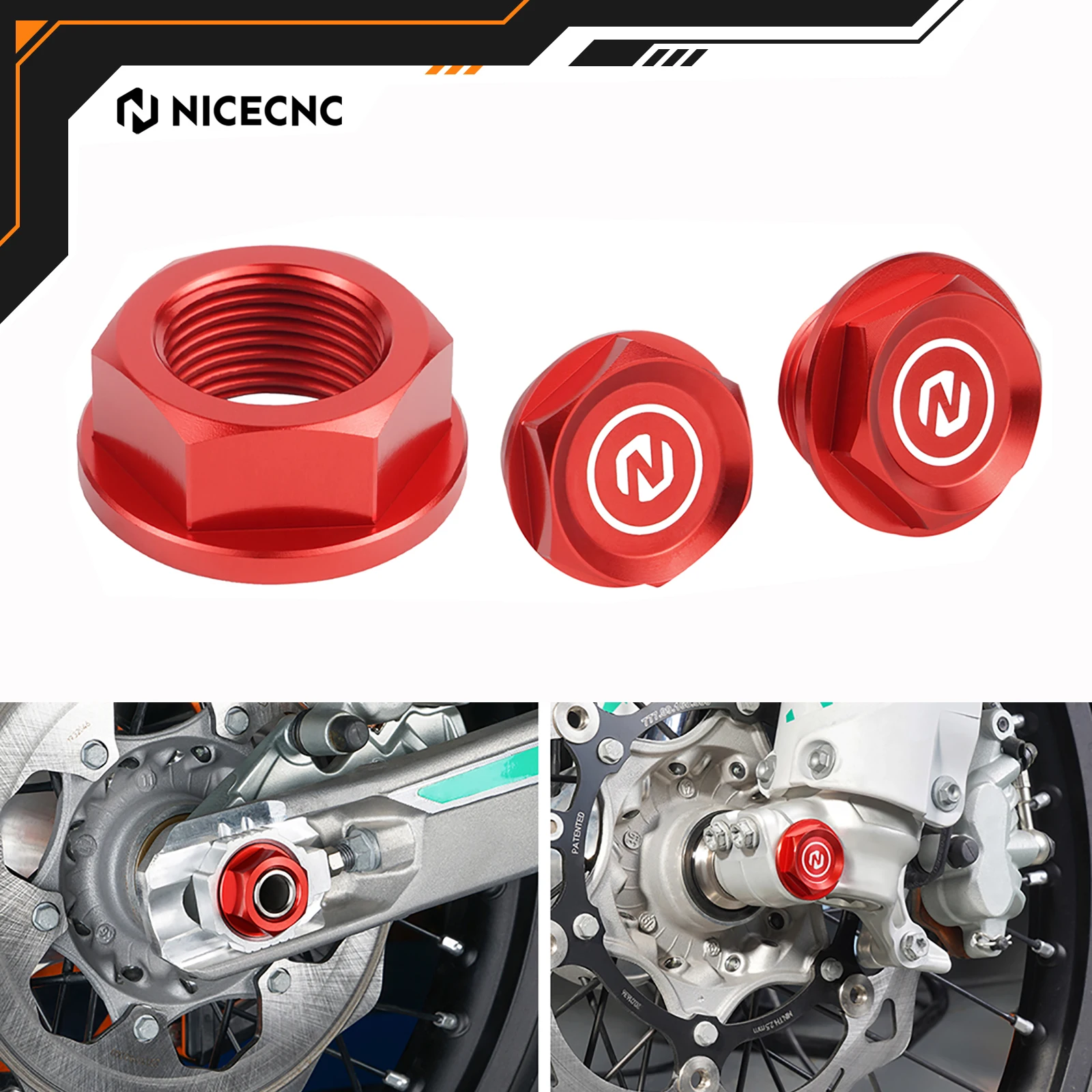 

NICECNC For Beta RR300 RR250 RR125 RR200 RR350 RR390 RR430 RR450 RR480 RR490 RR498 RR-S350 Front Rear Wheel Axle Nut Screw Bolt
