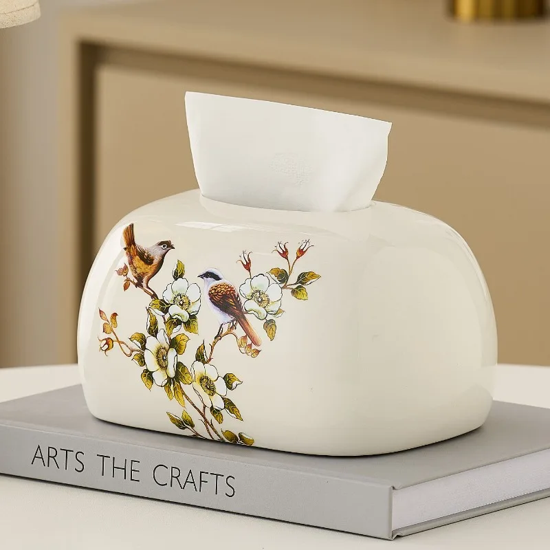 New Chinese ceramic tissue box、 light luxury paper box、 paper box、paper box、 living room coffee table ornament