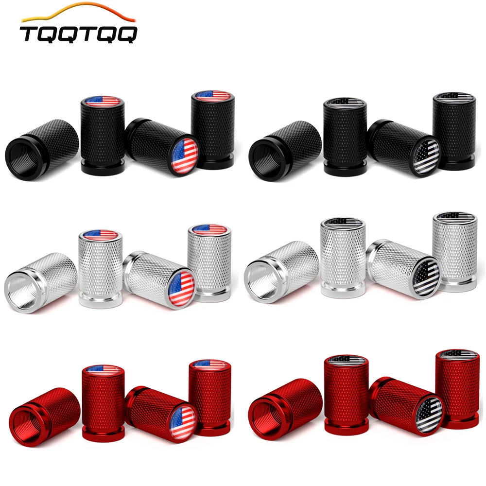 

TQQTQQ 4Pcs Tire Valve Stem Caps, Corrosion Resistant Leak-Proof, Universal for Cars, SUVs, Bikes, Trucks and Motorcycles