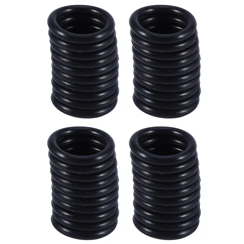 40 Pcs Black Rubber Oil Seal O Shaped Rings Seal Washers 16 X 12 X 2 Mm-AT30