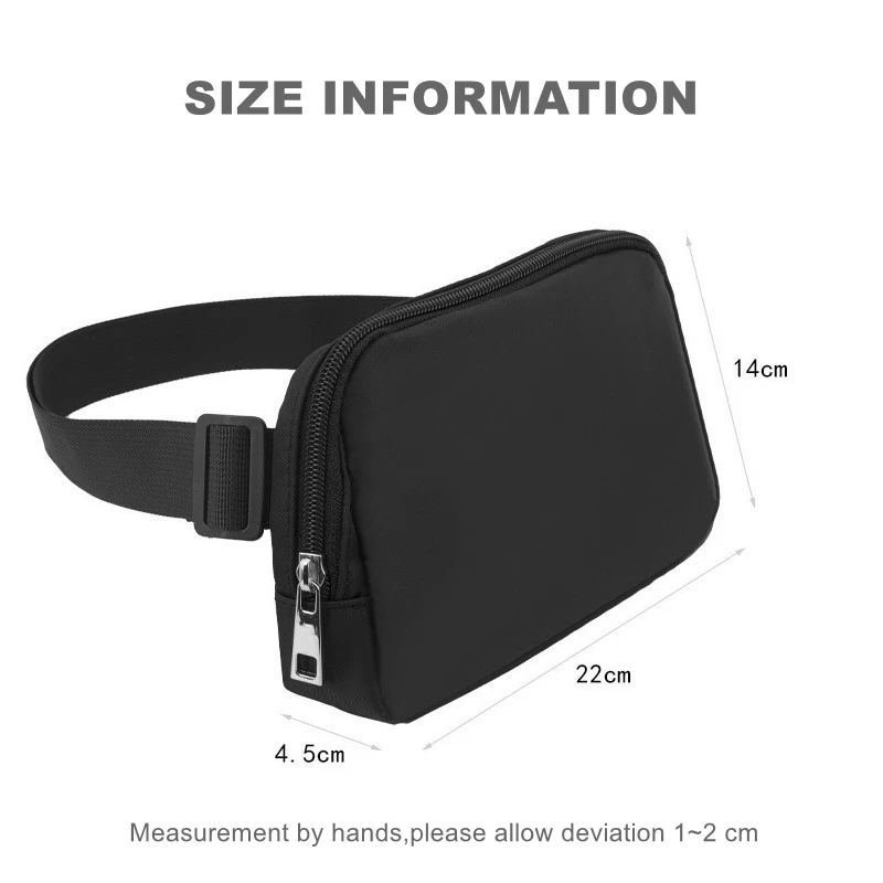 Torby na klatkę piersiową unisex Saszetki biodrowe Sport Bieganie Nylon Solidna torba na zamek błyskawiczny Torby na klatkę piersiową Crossbody Torebki Uniwersalne torby listonoszki z paskiem