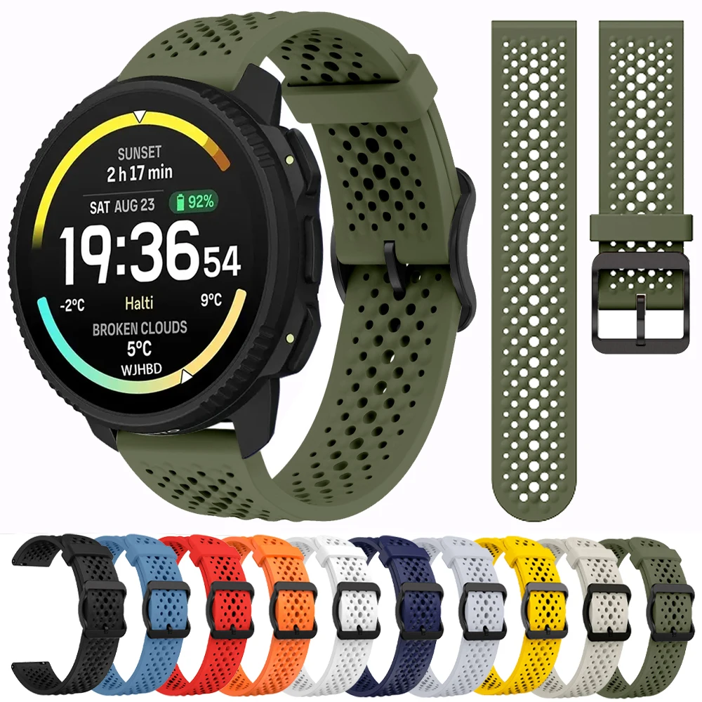 Für SUUNTO VERTICAL 2/RUN/Ocean/5 9 PEAK PRO/RACE 2 S 22mm Silikonarmband für HUAWEI GT Runner 2 GT6 5 6Pro Ersatzarmband
