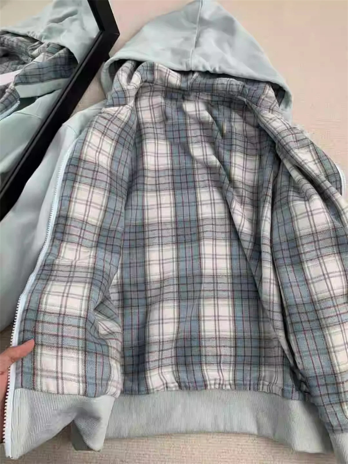 Nueva Sudadera con capucha con empalme de rejilla, colección de vestir para primavera y otoño, tendencias de moda informales, sensación de perezosa versátil