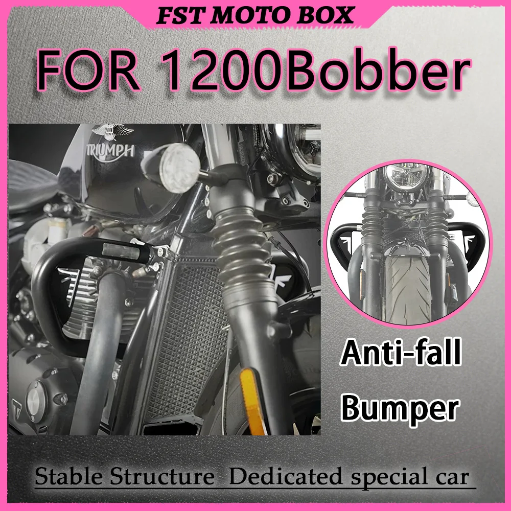FOR Rust-Proof Crash Bar And Shatter-Resistant Sliders All-Weather Retro Protection Bundle for Bobber 1200 Motorcycle