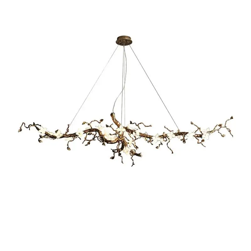 

Creative chandelier light luxury living room light dining room tea room chandelier study retro personalized tree branches all