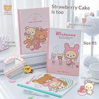 RosyPosy New Rilakkuma B5 Notebook 3 Pack Lined Pages Glue Bound Cute Cartoon Diary Journal For Office School Stationery Use 3