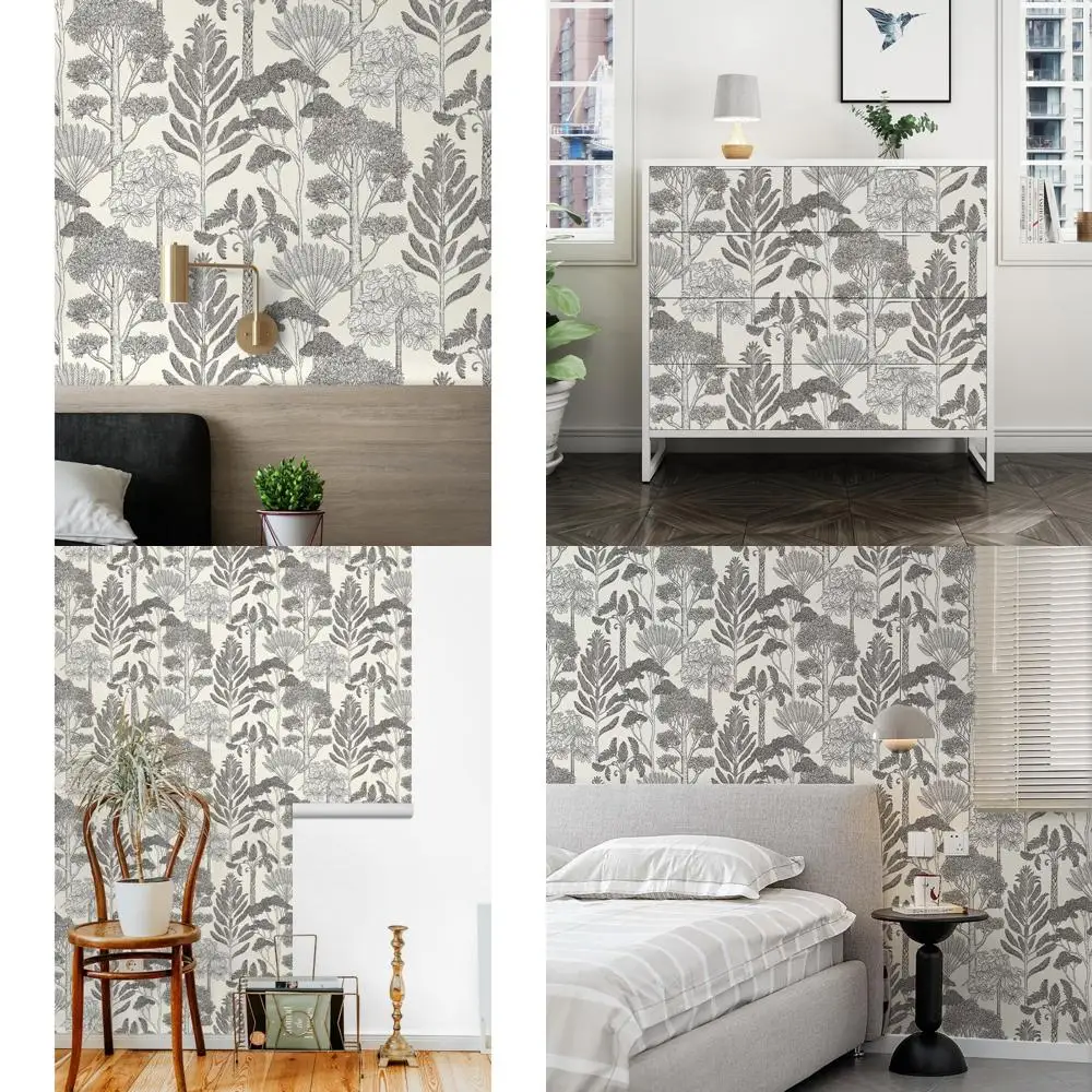 ورق جدران عتيق قابل للتقشير واللصق مقاوم للماء للحمام، ورق اتصال بنمط شجرة بوهو للخزائن والأدراج ذاتية اللصق #1