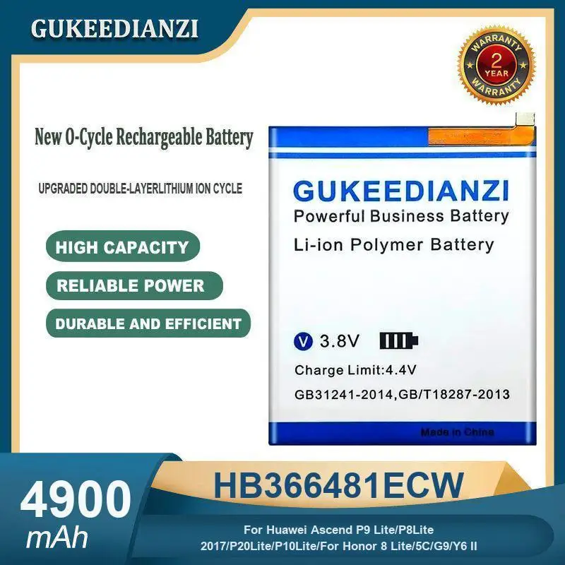

Аккумулятор для Huawei Ascend P9 Lite/P8Lite 2017/P20Lite/P10Lite/для Honor 8 Lite P9 Plus HB366481ECW HB376883ECW высокой емкости