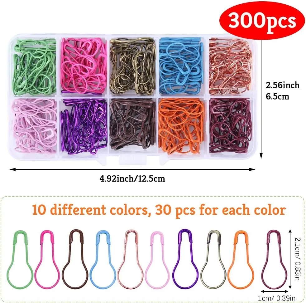 100Pcs Metal Gourd Safety Pins Bulb Guard Calabash Quilting Sewing Markers Pin Bead Needles for DIY Craft Home Accessories