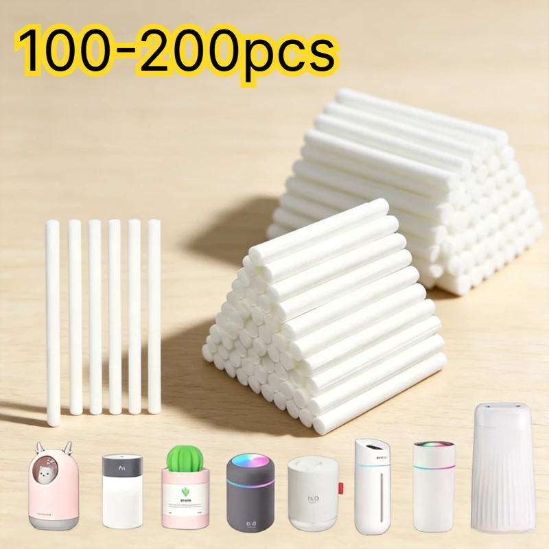 100-200Pcs Humidifier Filters Replacement Cotton Sponge Sticks for USB Humidifier Aroma Diffusers Mist Maker Air Humidifier