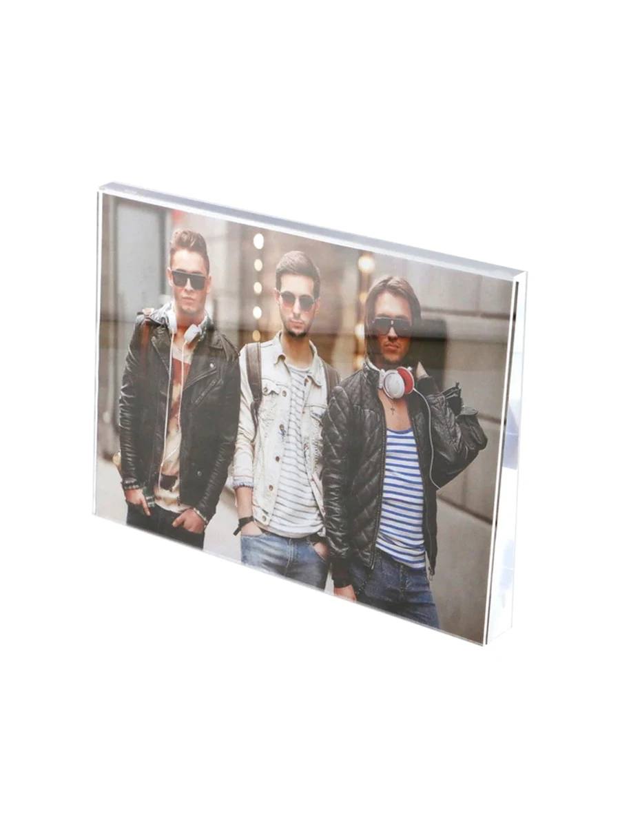 A5 Table Acrylic Block Price Tag Display Stand Desk Sign Holder Rack Ad Photo Picture Frame Acrylic Advertising Poster Frame