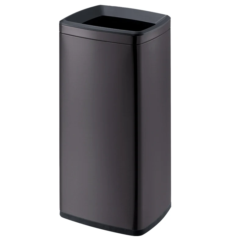 Commercial Trash Can 20L 30L Increased Capacity Heightened Square Stainless Steel Lid Not Included for Hotel Direct Cast