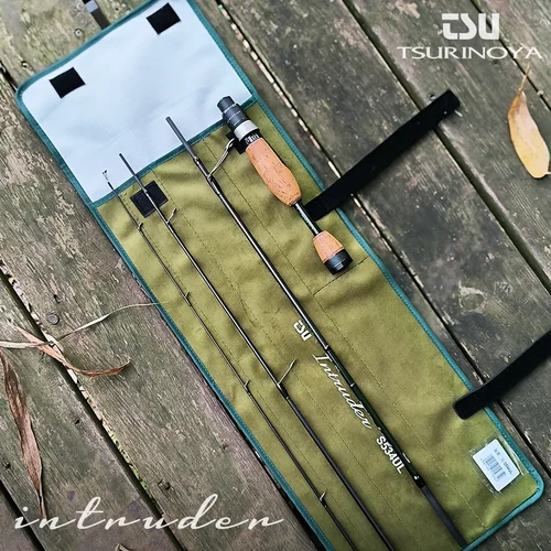 TSURINOYA INTRUDER 1,6 m 1,68 m 4 secciones caña de pescar giratoria portátil para trucha lubina Pike caña plegable de corriente de montaña