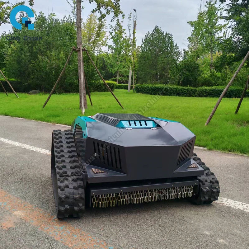 Intelligent Remote Control Mower GPS Positioning AI Obstacle Avoidance Hillside Orchard All-terrain Crawler Mower