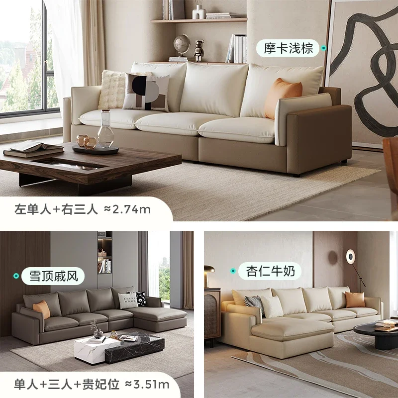 

Lin's Home Simple Modern Living Room Technology Fabric Sofa Small Unit Cream Style Furniture Lin's Wood Industry BS290