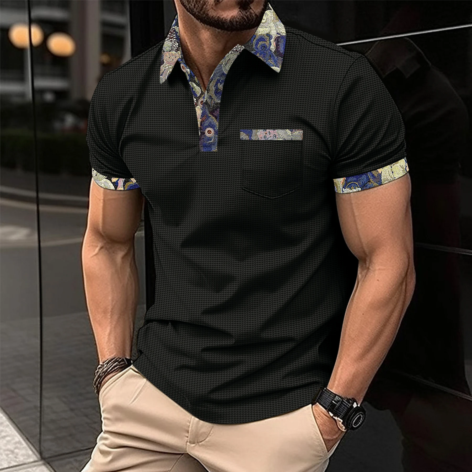 Fashion sports shirt Summer men's new high quality Polo shirt casual co-branded men's short sleeve Polo shirt breathable S-3xl