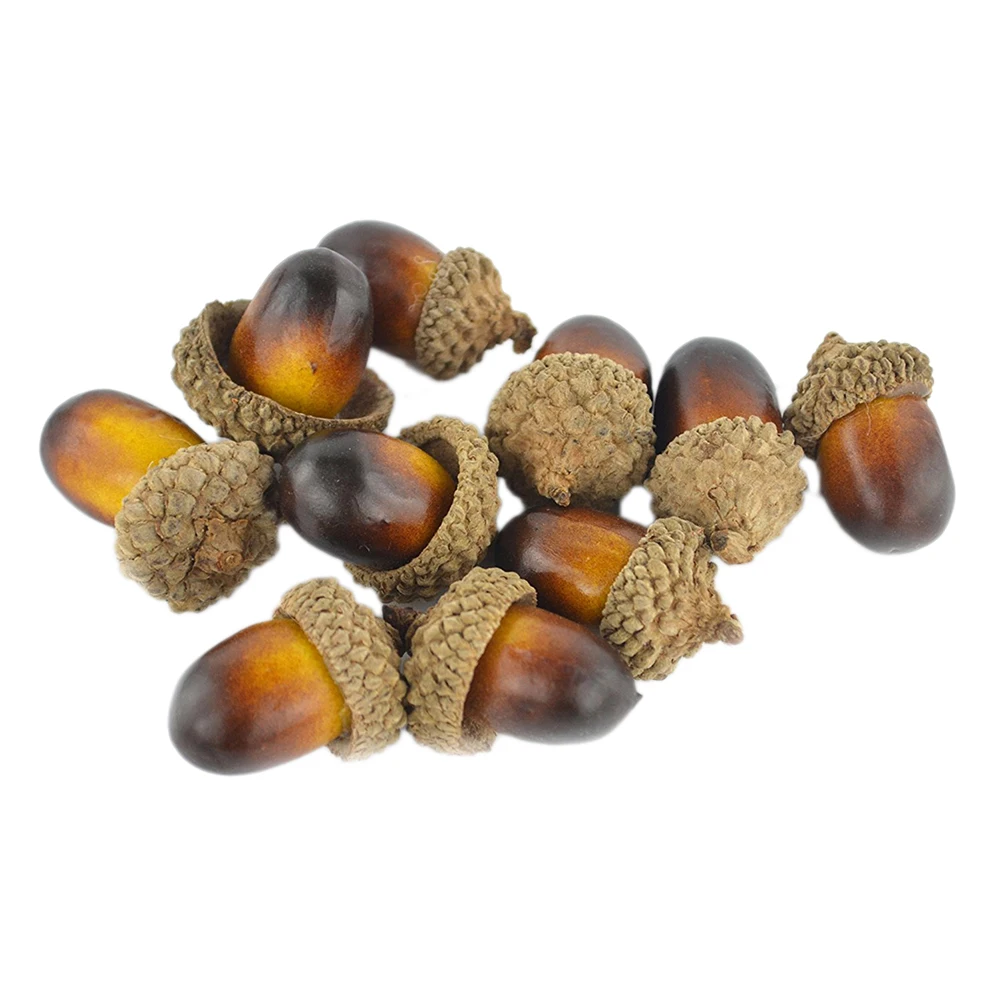 

100Pcs Artificial Simulated Acorn Decoration Set High Realistic Table Ornament Holiday Party Home Kitchen Decor