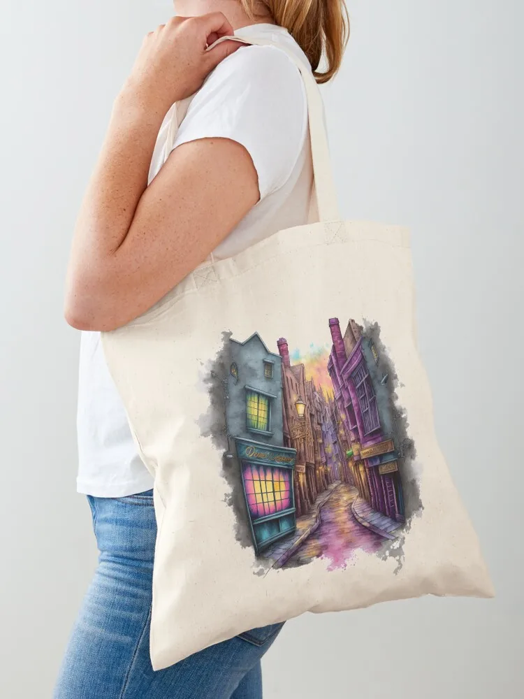 

The Alley II - Watercolor Art - Fantasy - Harry Tote Bag shopping bag Handbags women Shopper handbag bags for women