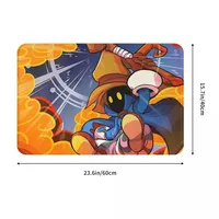 EE01 Kitchen Non-Slip Carpet Final Fantasy Vivi Magic Fire Flannel Mat Welcome Doormat Floor Decoration Rug（9%b！