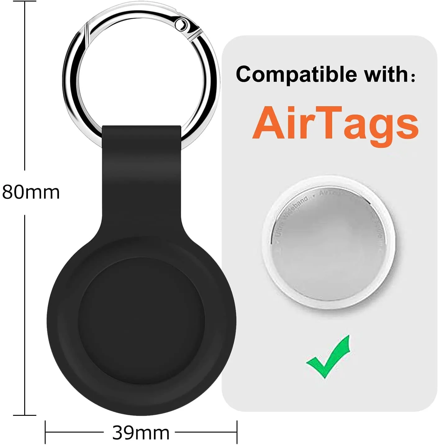 Original Liquid Silicone Protective Cover For AirTag Case Protector Bumper On for Apple AirTags Tracker Keychain Buckle Llavero