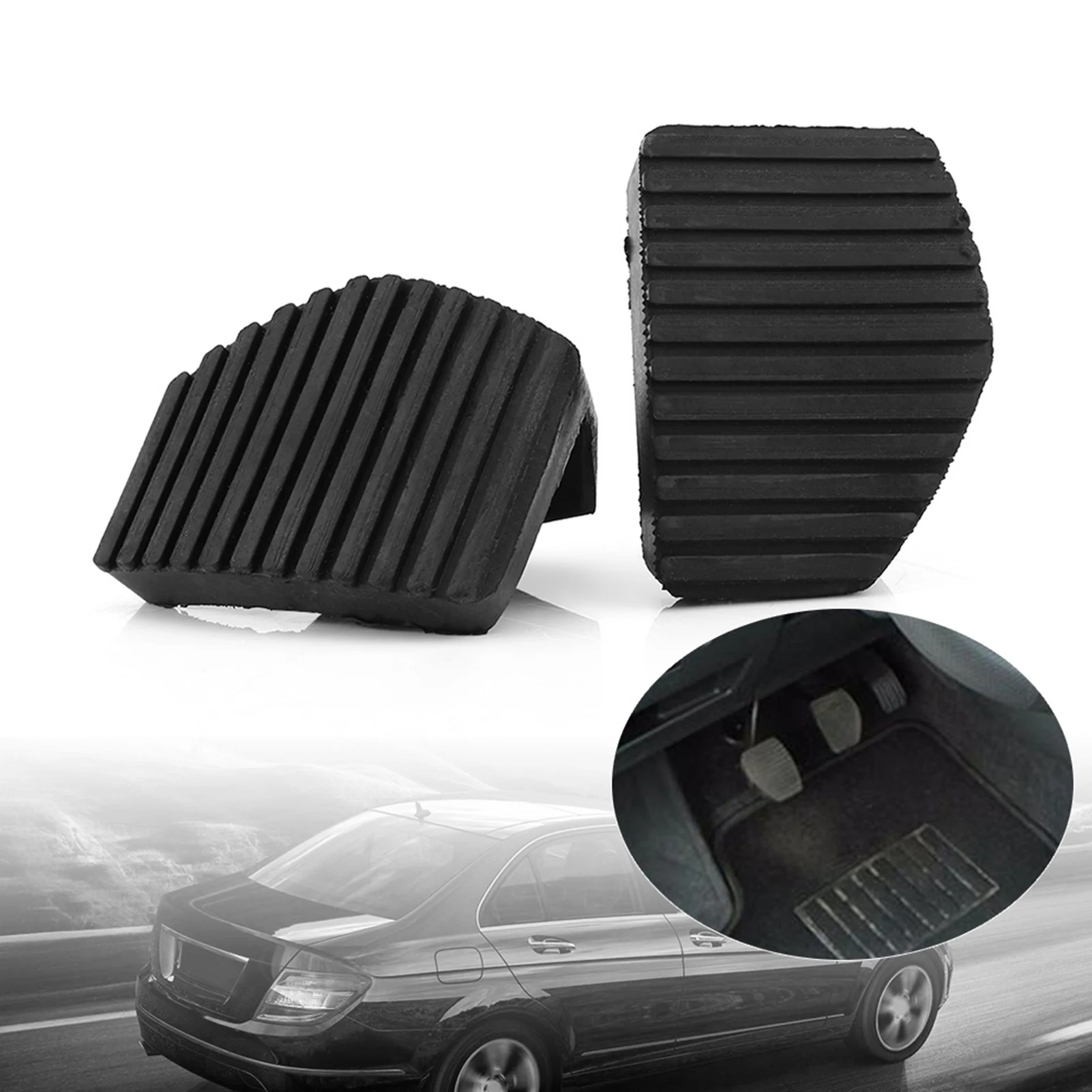 1 par de cubiertas de goma para Pedal de freno de embrague para Peugeot Citroen 1007 207 208 301 C3 C4 C5 C6 C8 reemplazo duradero antideslizante