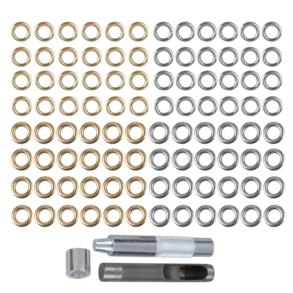

Copper Grommets Kit 12Mm Eyelet Button Set Rustproof Metal Punching Tools For Curtains Bags With Storage Box