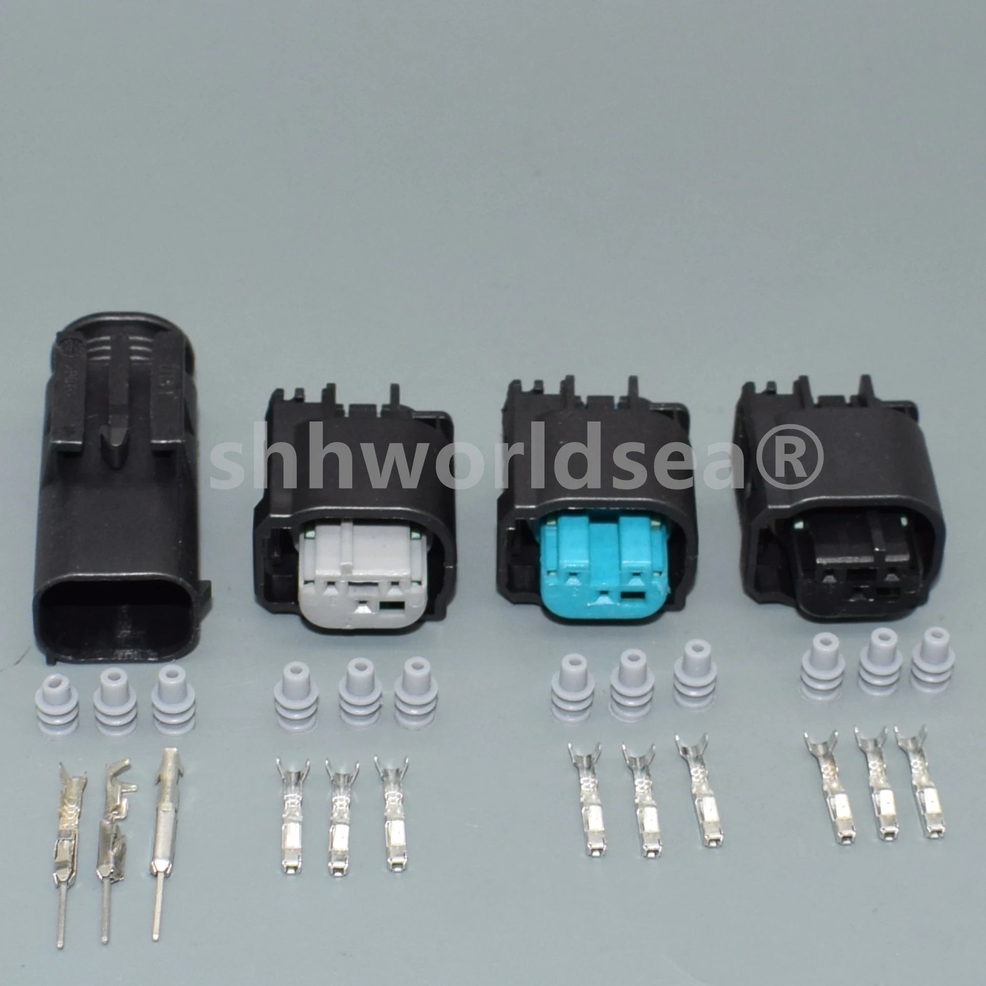 shhworldsea 3 Pin female black switch air pressure sensor plug for Benz BMW Citroen Peugeot 968402-1 1-967642-1