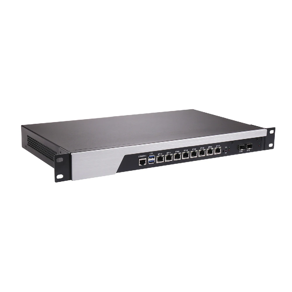 جدار الحماية ، 19 بوصة ، 1U شبكة Rackmount ، Intel Core i3 ، i5 ، i7 ، RS44 ، جهاز ، Mikrotik ، pfsense ، OPNsense ، 8x LAN ، 2x SFP +