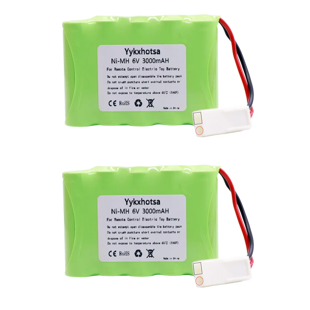 High capacity NI-MH battery 6v 3000mAh For Rc toys Cars Tanks Trucks Robots Boats Guns Battery AA 6 v Batteries Pack EL- 2P Plug