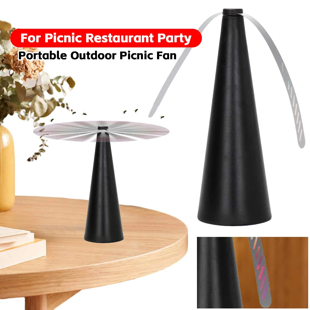 

2 шт. вентилятор от мух с голографическими лопастями портативный уличный вентилятор для пикника химический бесплатный вентилятор для пикника, ресторана, вечеринки