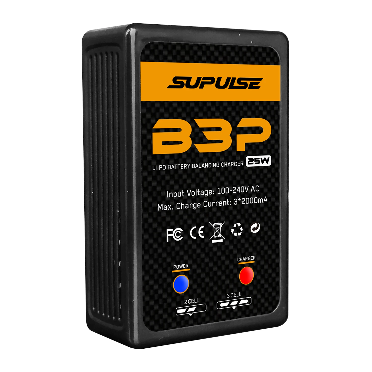 SUPULSE LiPo Battery Charger 2S-4S RC Balance Charger AC 7.4-14.8V 25W 40W Upgrade Version Compact Lipo Charger for XHR Plug Battery