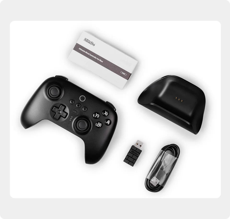 8BitDo Ultimate Wireless Bluetooth Gaming Controller Hall Sensor with Charging Dock for Nintendo Switch PC Windows 10 11 Steam