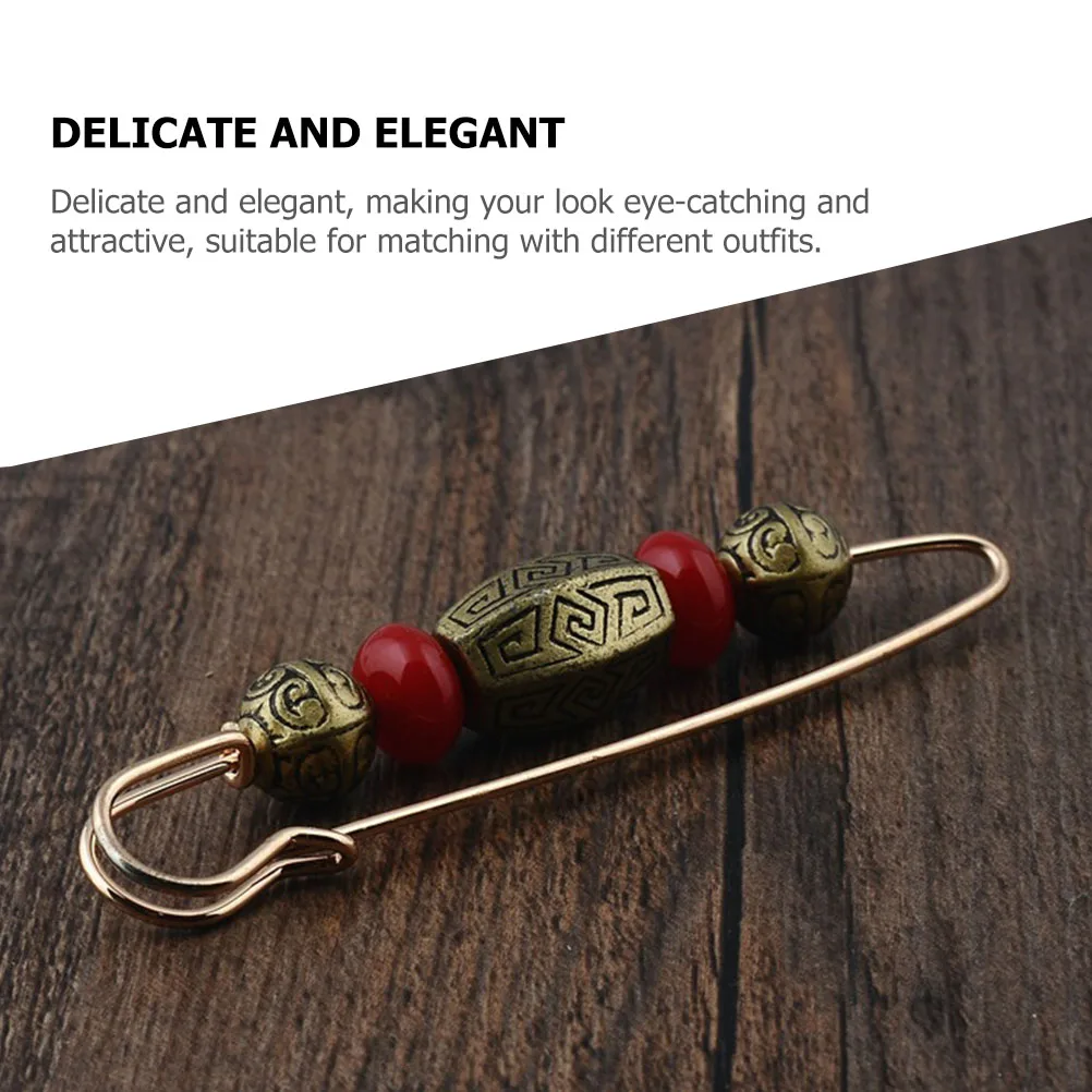 

2pcs Vintage Brooch Shawl Clip Elegant Clothing Accessories Lavalier Clasps Cardigan Pins Sweater Decorations Retro for Women