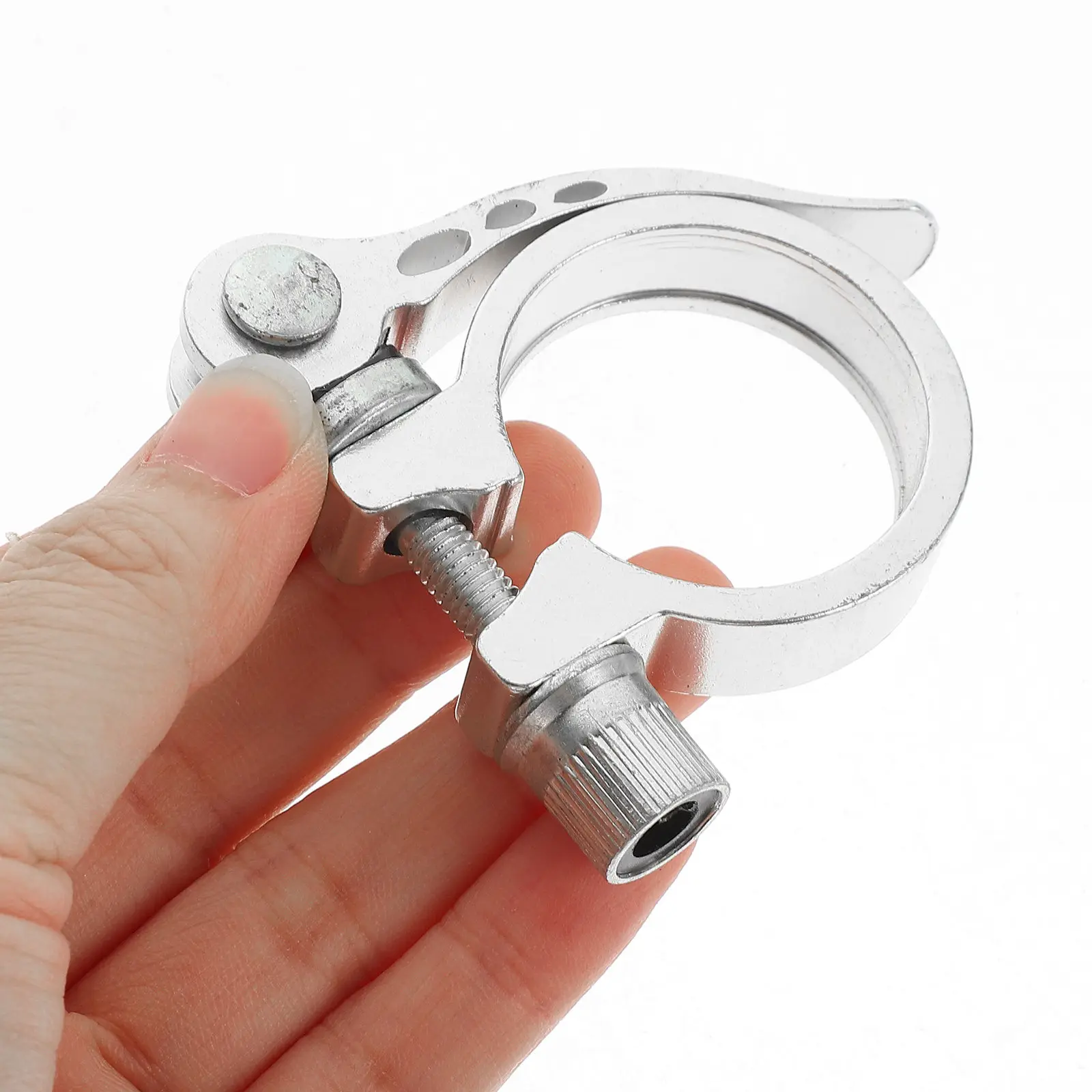 

2Pcs Premium Aluminum Seatpost Clamp Quick Release Design for Road and Fixed Gear Bikes Fits 304 308 309 316 318Mm Seatpost Tool